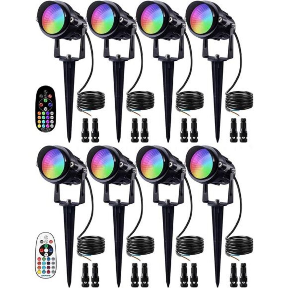 SUNVIE Christmas 12W RGB Color Changing Landscape Lights Low‎ Voltage LED